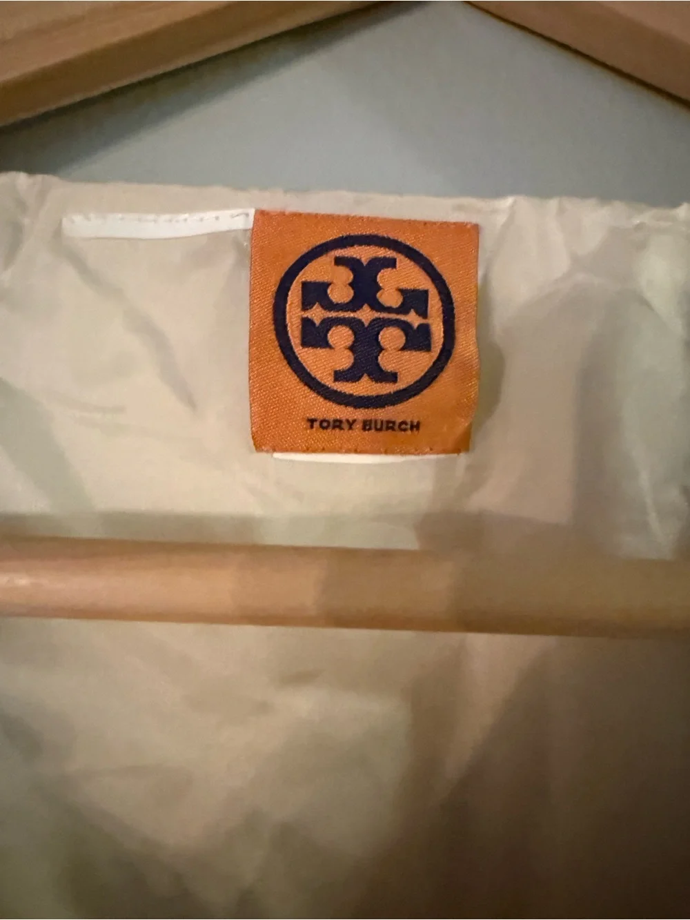 Tory Burch Cream Textured Zip-Front Bomber Jacket